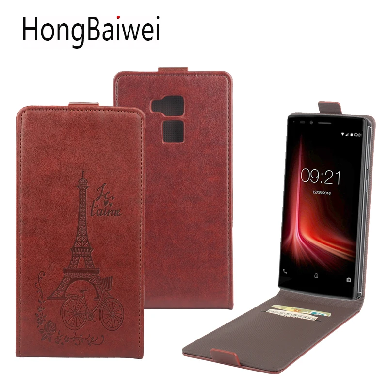 Кожаный флип-чехол HongBaiwei для Vernee Apollo Lite с принтом Эйфелевой башни роскошный