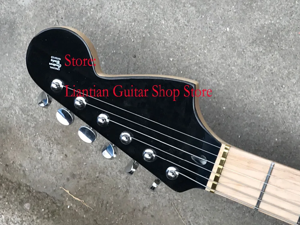 Заводской корпус под заказ черная верхняя головка и защита кленовый гриф с