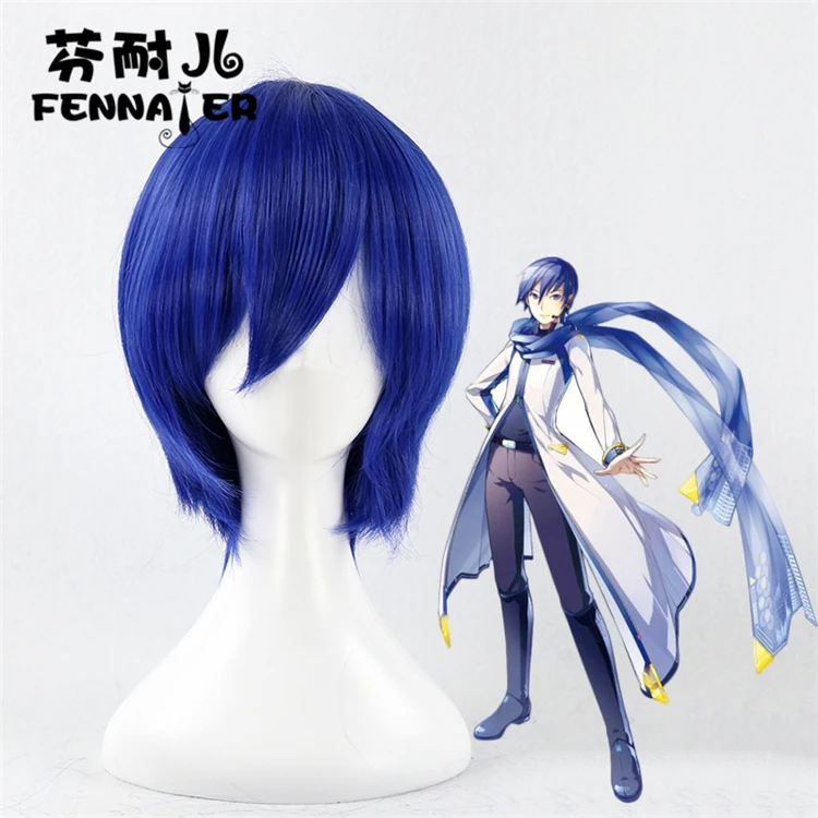 Vocaloid Kaito синий короткий парик Хэллоуин ролевые игры волосы