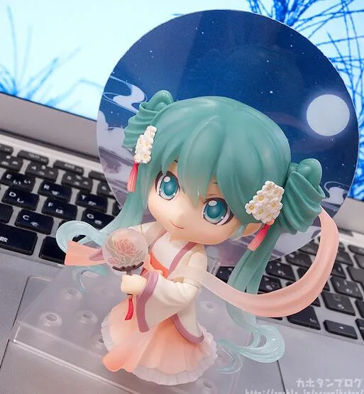 Середина осени moon cake Hatsune Мику Nendoroid Аниме Коллекционная фигурка ПВХ игрушки для рождественского подарка с розничной коробкой