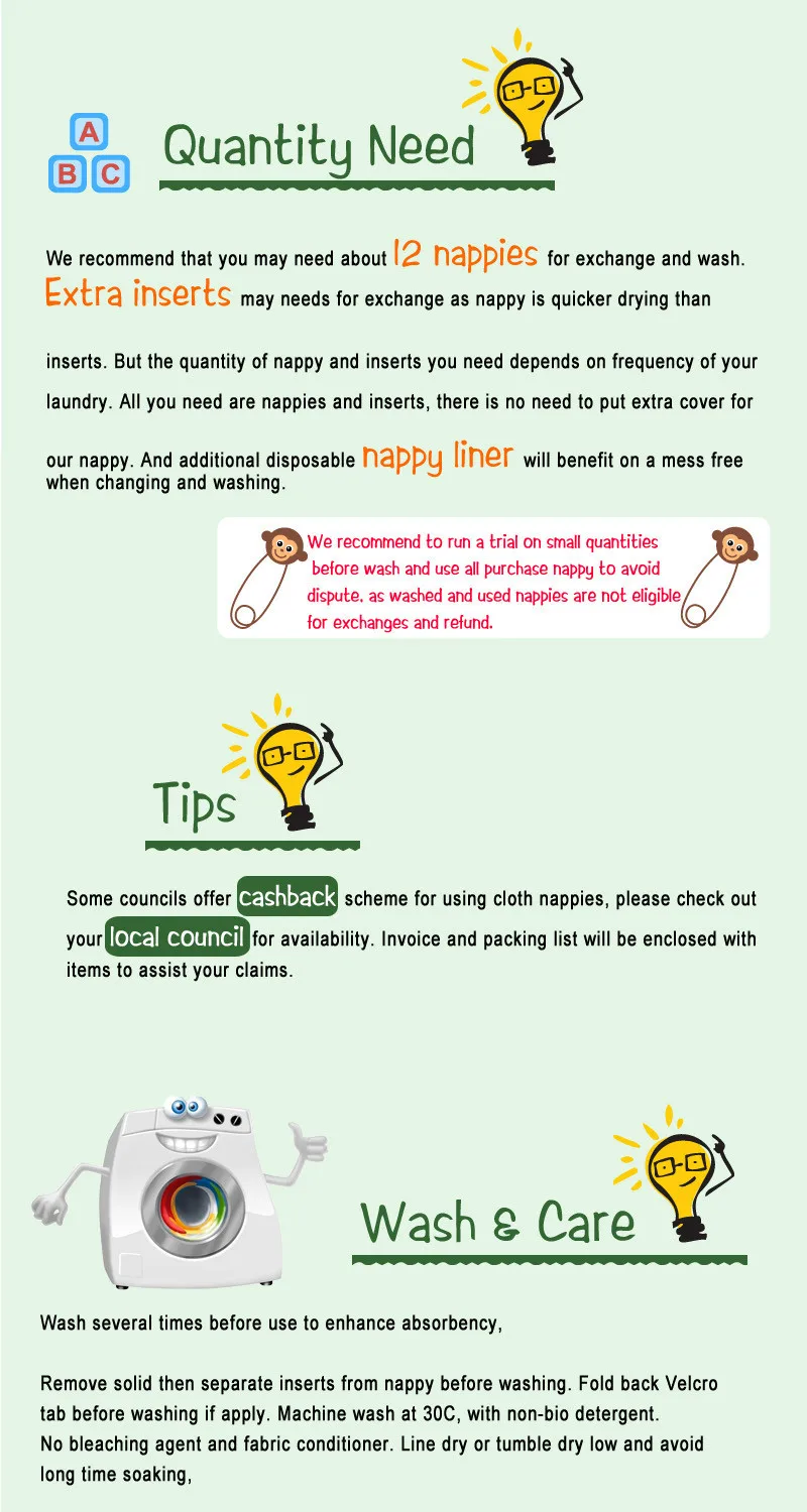 [Littles&Bloomz] Детские моющиеся многоразовые подгузники, один размер, реальный тканевый карман для подгузников, 3-15 кг