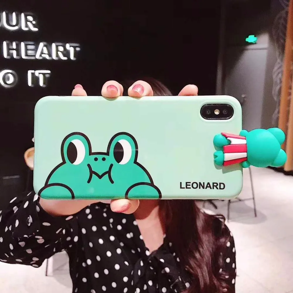 Cute cartoon stereo frog for vivo x9 plus x9splus x20 glitter face x20plus x21i y23 Symphony y85 phone case back cover |
