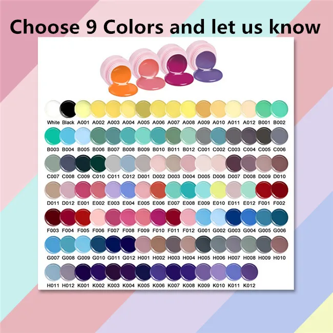 Choose 9 Colors Ur Sugar 5 мл чистый цветной гель для ногтей Набор лаков долговечный серый замочить от УФ светодиодный гель лак Базовое покрытие верхнее покрытие необходимо - Цвет: Choose 9 Colors