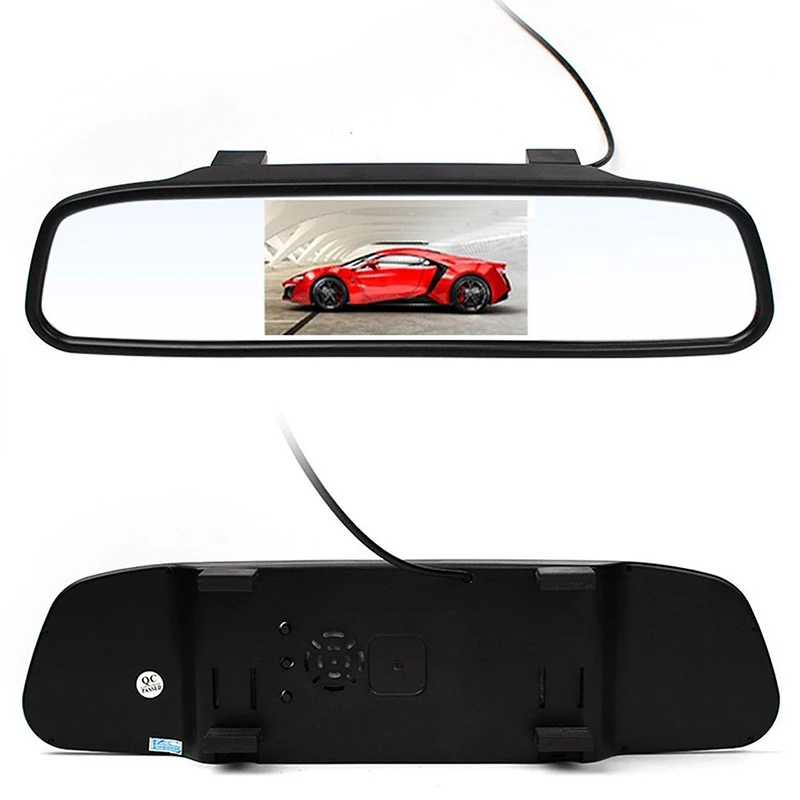 Монитор для зеркала заднего вида Автомобильный 4 3 дюйма 2 видеовхода|Мониторы