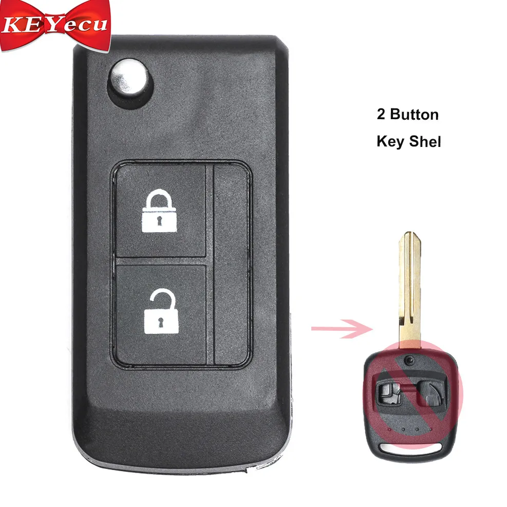 KEYECU Modified Folding Remote Key Shell Keyless Entry Case Fob 2 Button for Subaru Outback Legacy Forester | Автомобили и