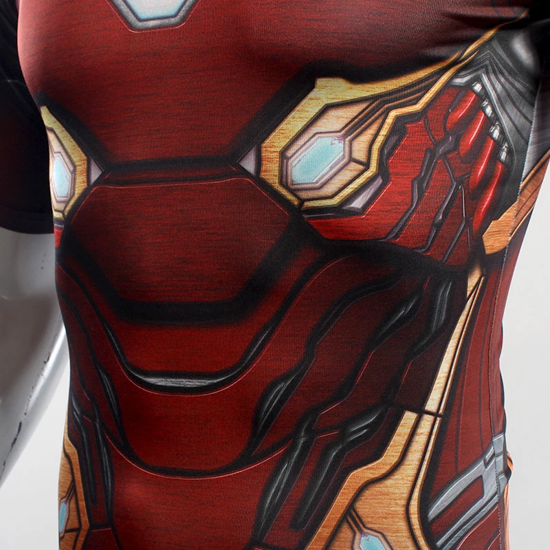 Костюм Мстители: Endgame футболка Железный человек Tony Stark костюм для косплея топ