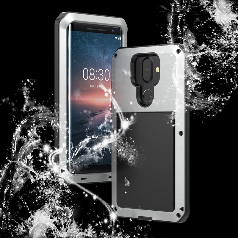 Роскошный Водонепроницаемый Алюминиевый металлический корпус Doom Armor для Nokia 8