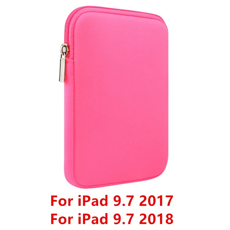 Rose Red 9.7 Чехол-вкладыш для планшета, сумка для нового iPad 9,7 дюймов, мягкий чехол для планшета, чехол для iPad Air 2/1 Pro 9,7, сумка Funda для iPad Mini - Цвет: Rose Red 9.7