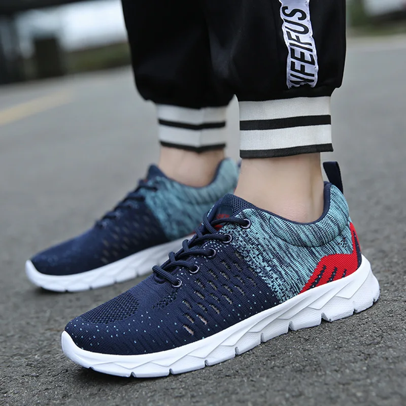 Спортивная обувь для мужчин повседневная мужская на плоской подошве сетчатые