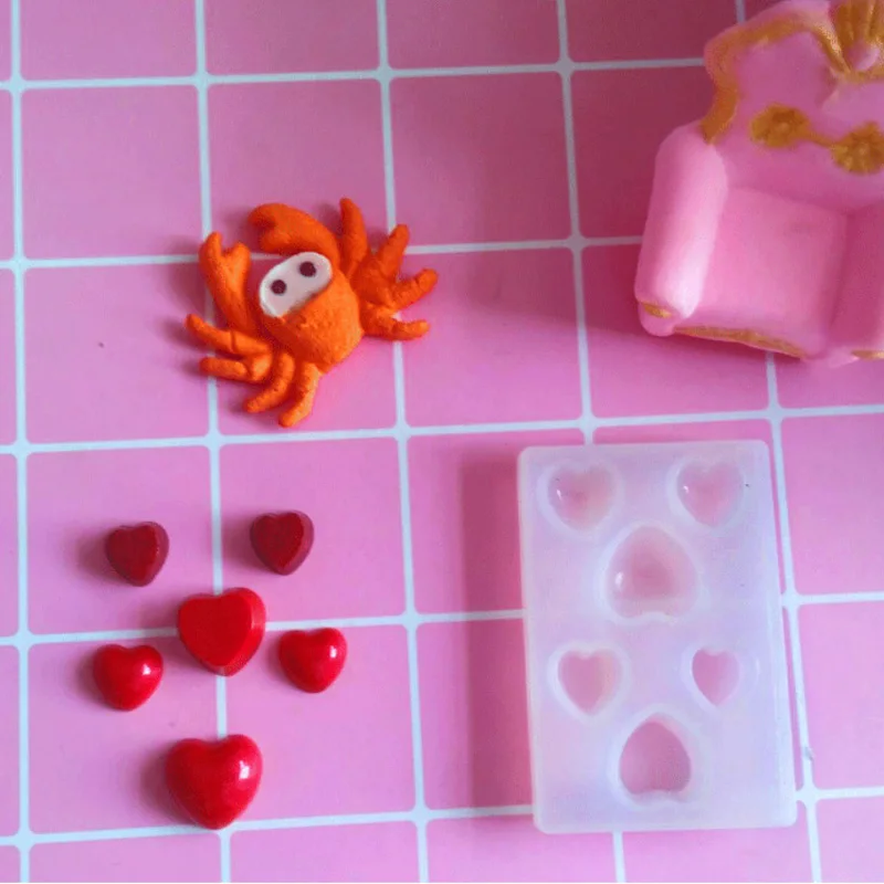 Кошачий медведь лапа сердце луна звезда силиконовая форма смола ручная работа