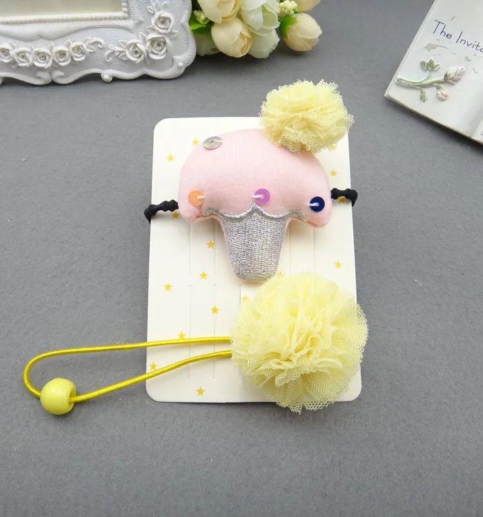 Корейские аксессуары для волос с кружевными шариками и мороженым красочные