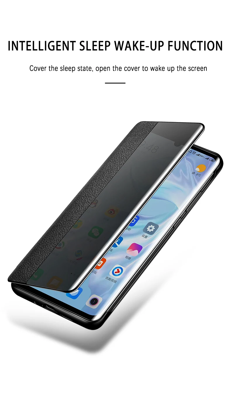 Для HUAWEI P30 Pro чехол из натуральной кожи с умным окошком для просмотра для HUAWEI P20 Pro откидной Чехол для HUAWEI P20 P30 Pro Чехол