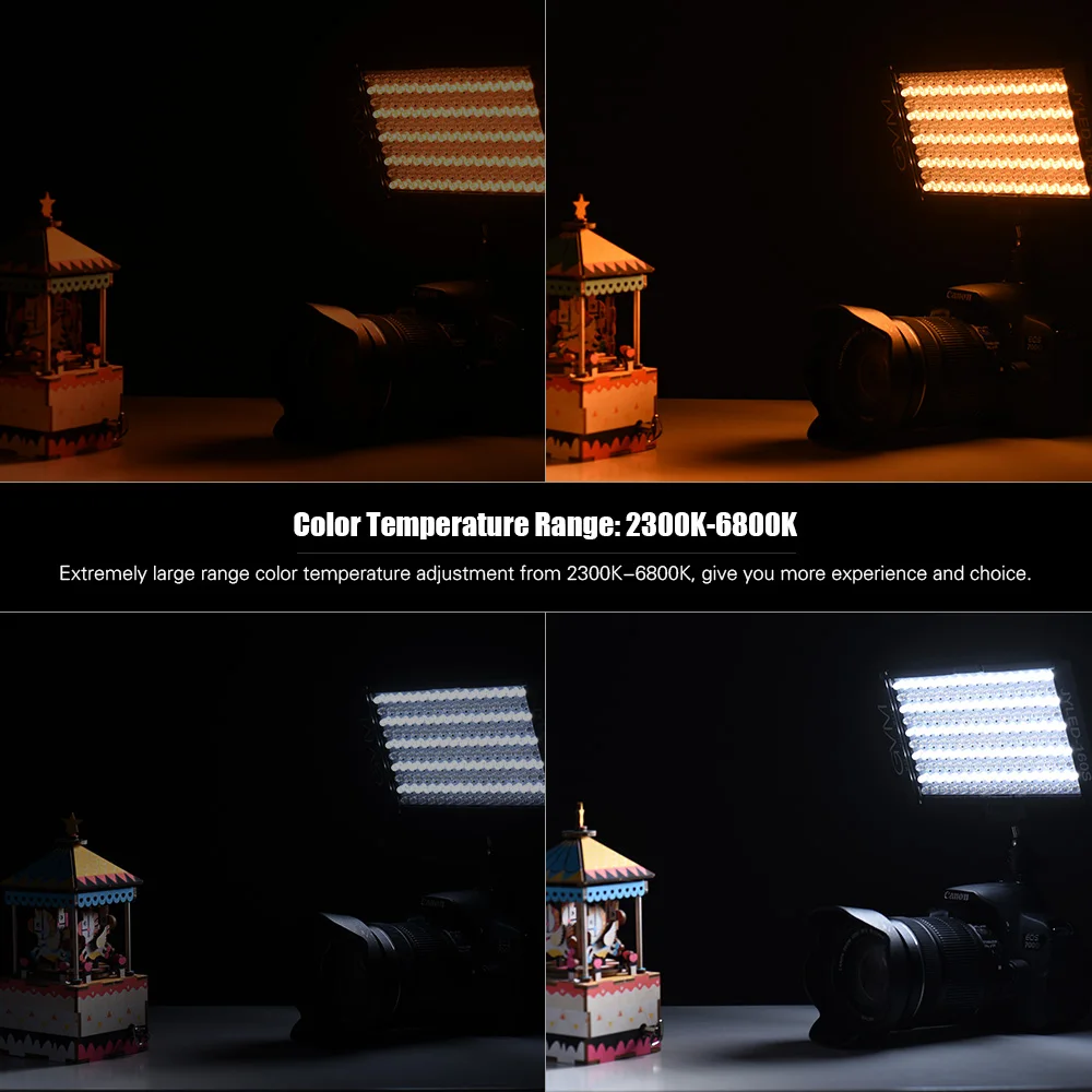 GVM 160 светодиодный видео свет фотостудия камера свет для Canon Nikon sony Olypus DSLR фотокамера освещение