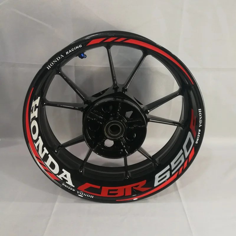 Для honda CBR650F мотоциклы колеса наклейки водонепроницаемый Светоотражающие Обода наклейки передние и задние пользовательские внутренний обод