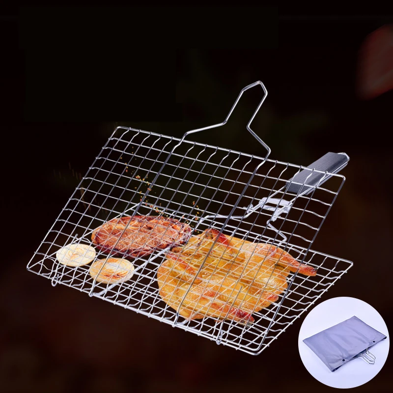 Складные аксессуары для барбекю Kbxstart квадратная жареная сетка из нержавеющей