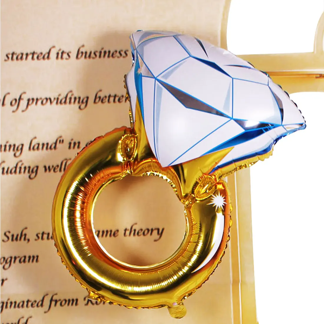 Большой шар АЛМАЗНОЕ КОЛЬЦО фольги Воздушные шары Надувное свадебное украшение