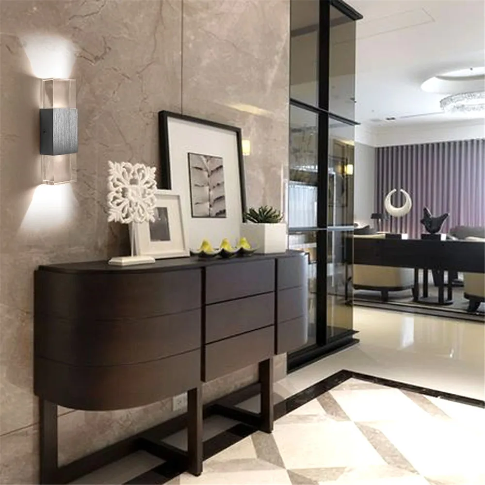 Европа прибывает в 7 дней акрил кристалл 6 Вт настенные светильники светодиодные