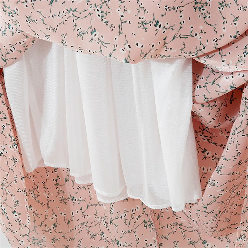 Женское шифоновое платье с вырезом лодочкой длинное средней длины открытыми