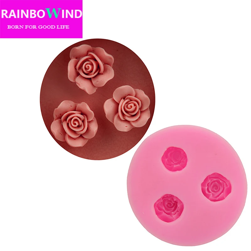 Бесплатная доставка Три хризантемы/розы помадка торт плесень Гербера/Маргаритка