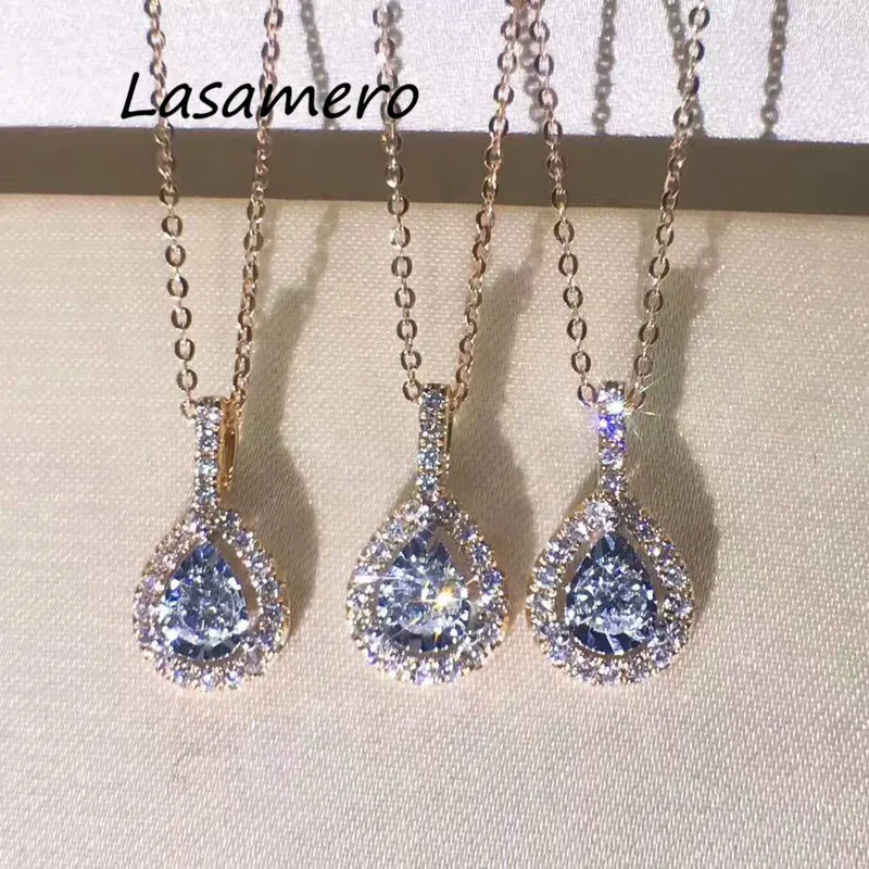 Лазамеро венчик 0.13CT круглая огранка Груша Дизайн Проложить Набор 18k белое золото