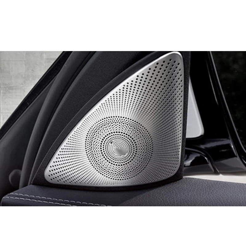 2x хромированная пластина из нержавеющей стали передняя дверь динамик панель
