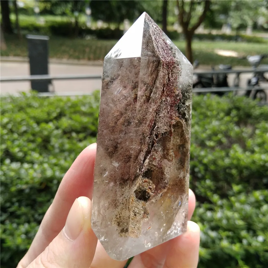 Великолепная кристальная кварцевая палочка Phantom Quartz Point прозрачная башня