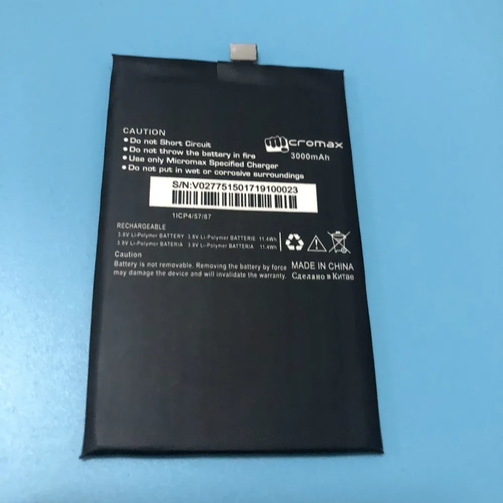 OriWood новый мобильный телефон Батарея 3 8 V 3000 мА/ч 1ICP4/57/87 Для Micromax aq5001 zaw1055qaa