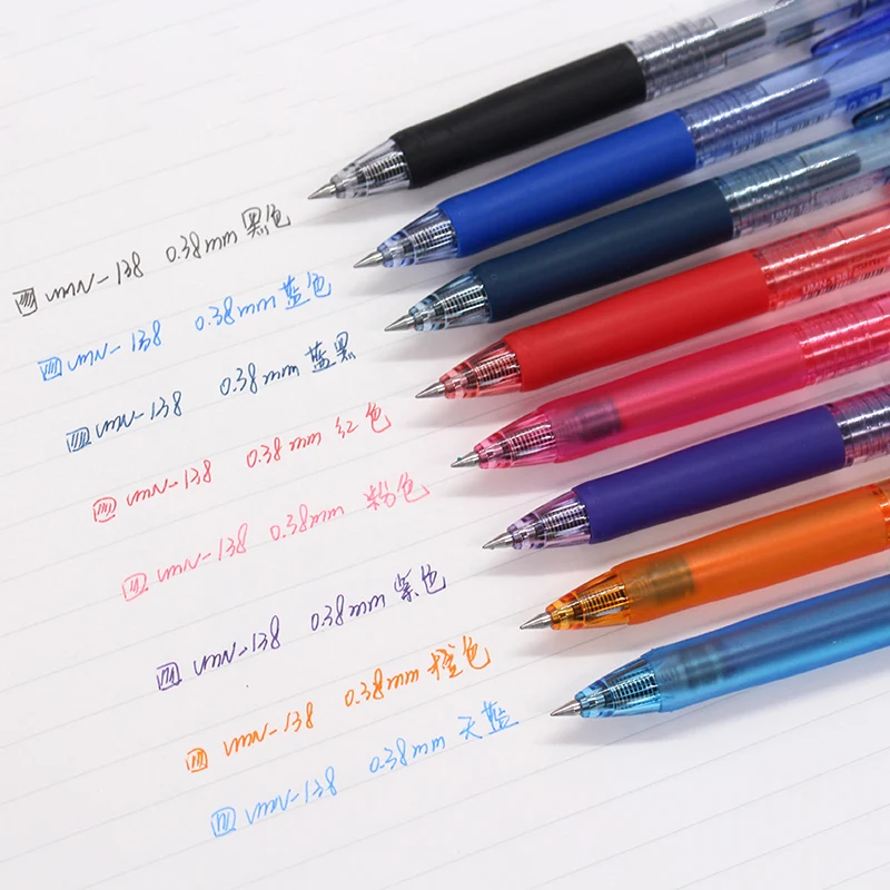 1 шт. UNI Press Style Gel Pen Uni ball Signo RT UMN 138 Ultra Fine 0 38 мм автоматическая/Выдвижная цветная