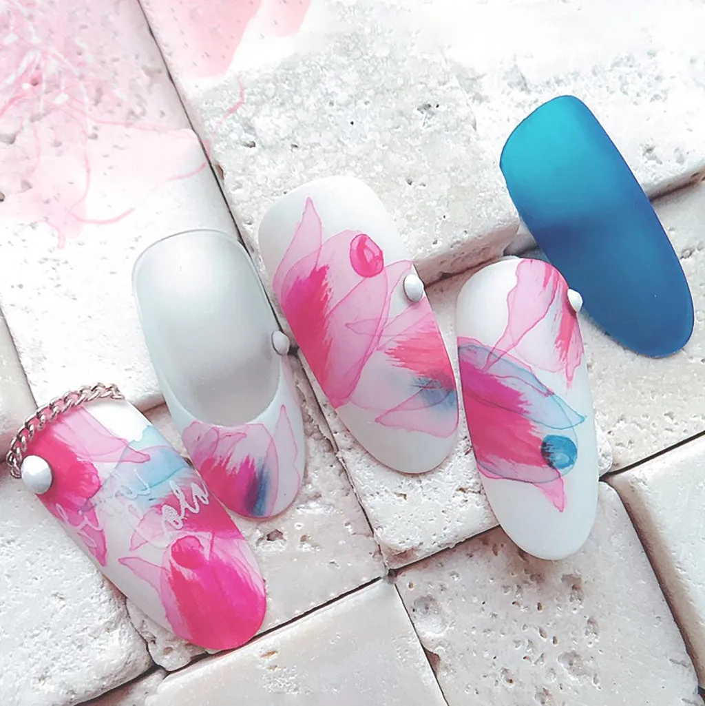 Горячее искусство ногтей Блоссом лак для мраморный узор чернила волшебное пятно