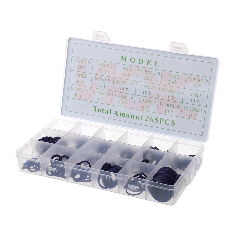265 шт./компл. автомобильная система кондиционера R134a уплотнительные кольца шайба
