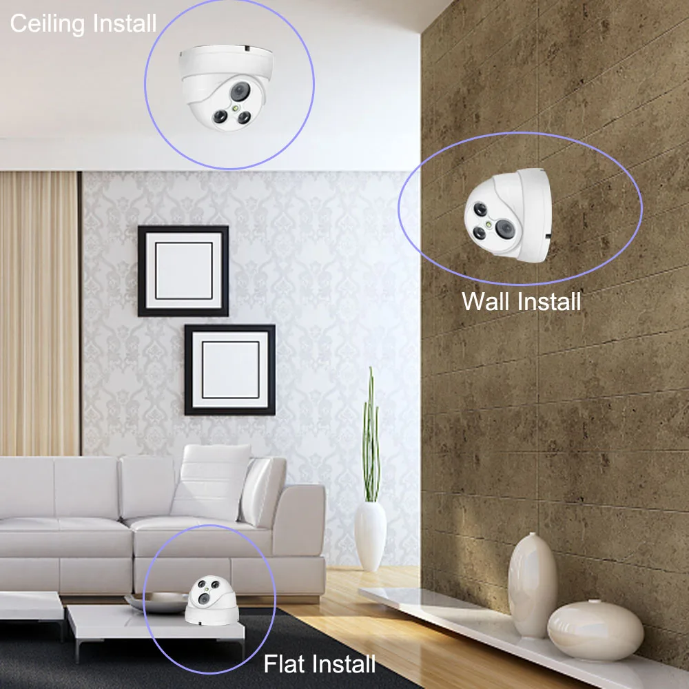 Купольная IP-камера ночного видения FHD 1080P Wi-Fi для помещений беспроводная камера
