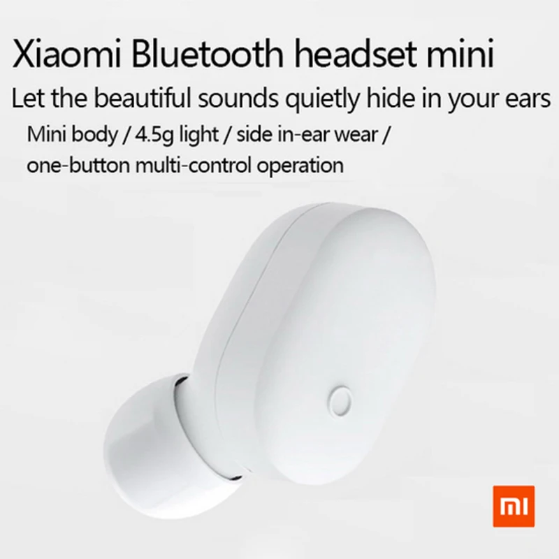 Xiaomi Mi Bluetooth гарнитура Mini IPX4 водонепроницаемый беспроводной наушники телефон BT 4 1