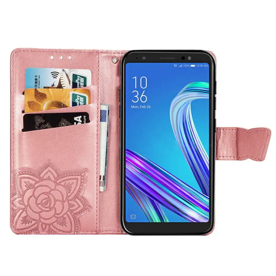Флип чехол для Asus ZenFone Live L1 ZA550KL 5,5 3D бабочки из искусственной кожи чехол для телефона для ASUS ZA550KL ZA ZA550 KL X00RD чехол