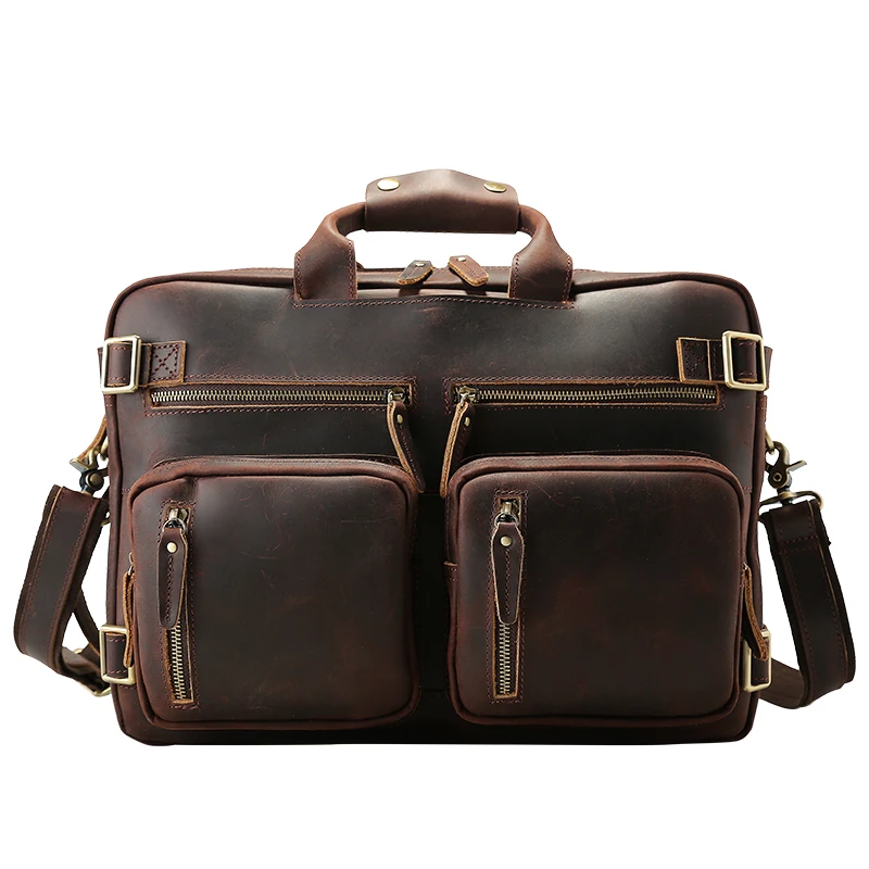 Многофункциональные мужские сумки из натуральной кожи TIANHOO дорожная сумка