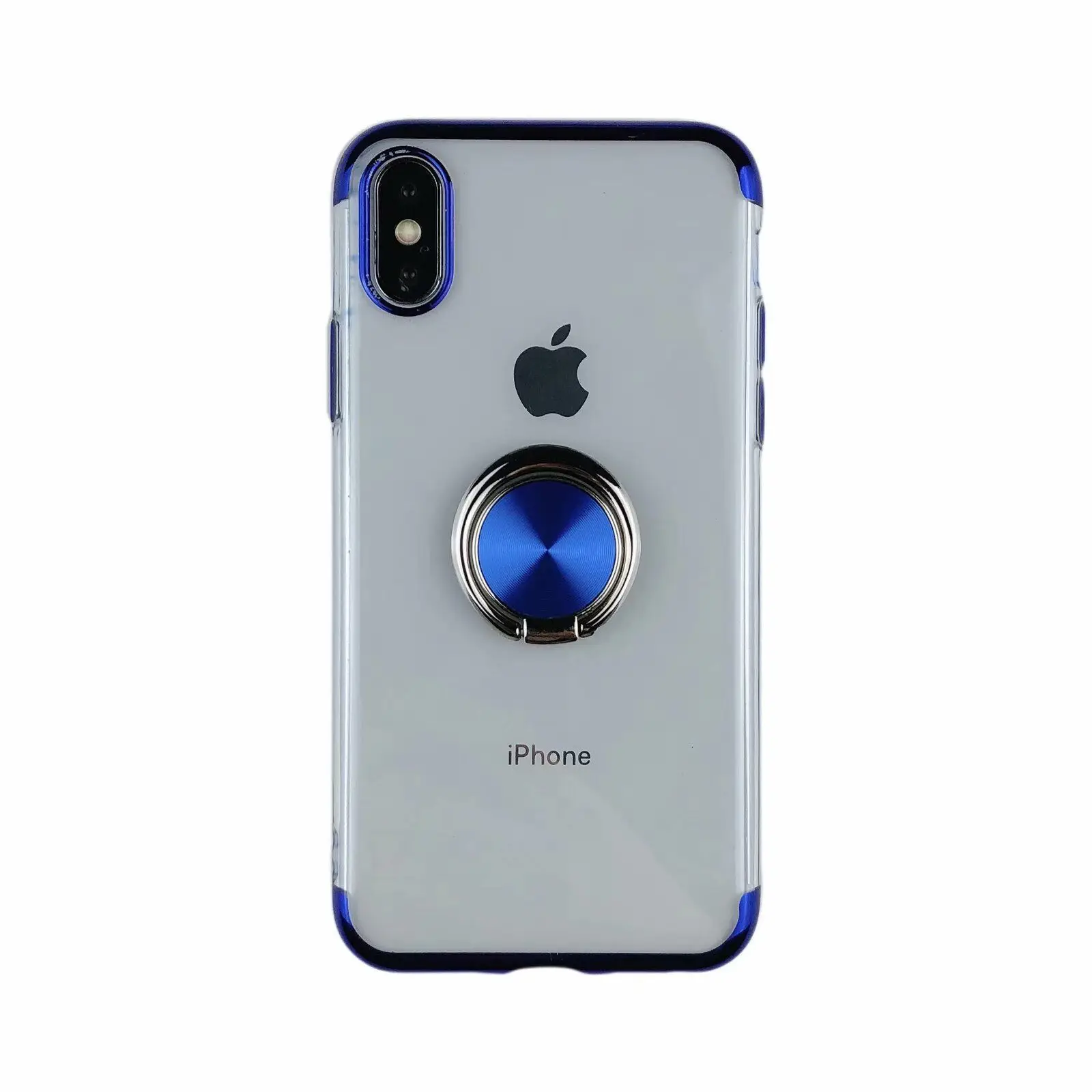Модный Магнитный кронштейн чехол для телефона для iPhone X чехол прозрачный Автомобильный держатель Подставка кольцо для пальца для iPhone 6 6S 7 8 Plus XS MAX XR