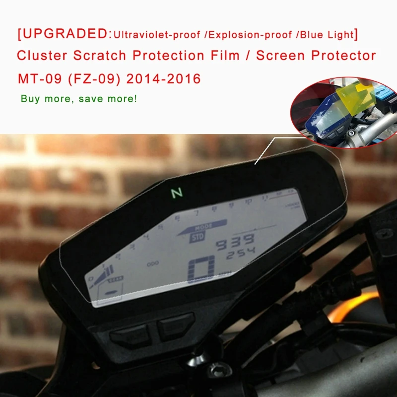 [Обновлено] для Yamaha MT-09 FZ-09 MT09 2014-2016 кластер Защита от царапин защитная пленка