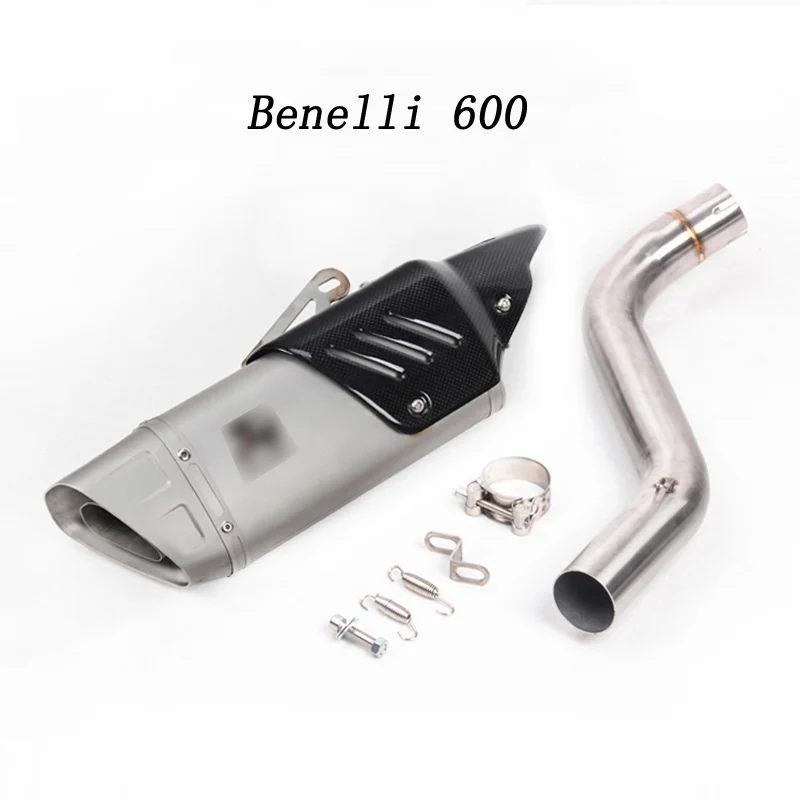 Для Бенелли 300 302 502 600 глушитель для мотоцикла Benelli BN300 JB302 BN302 TRK502 TNT600 Труба среднего звена мотоцикл лазера