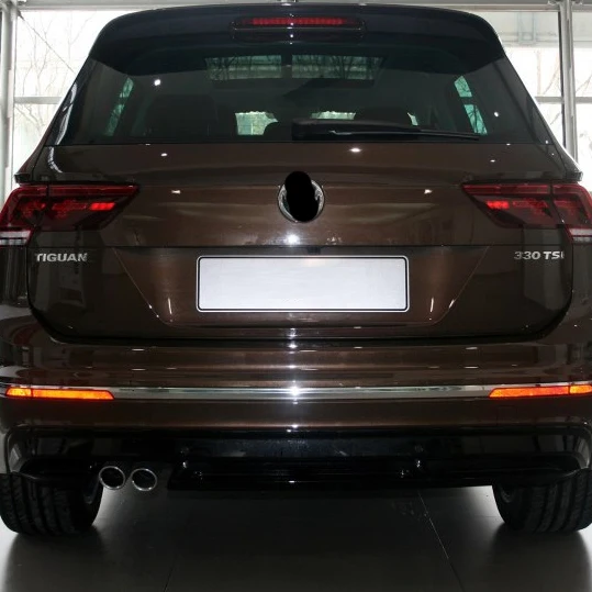 Для VW Tiguan 2018 накладка на задний бампер tiguan Хром Нержавеющая сталь яркий