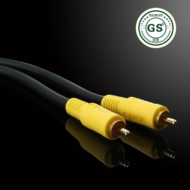 Цифровой коаксиальный аудио и видеопровод GuSou кабель AV RCA M/M переходник Папа папа