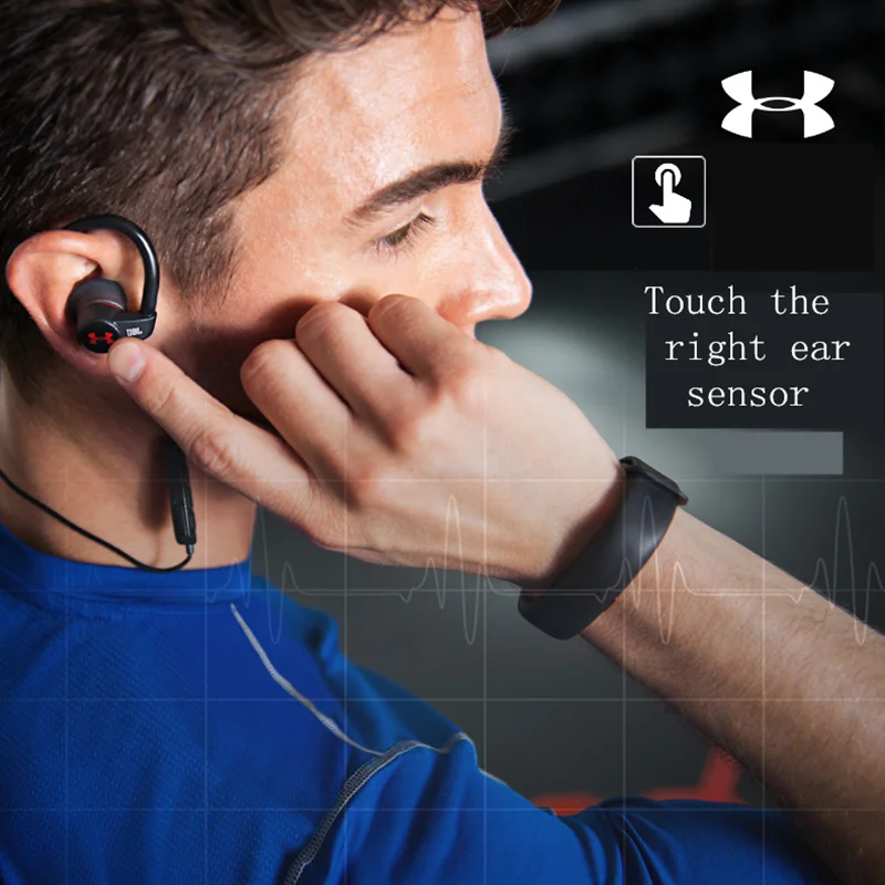 МкА сердечный ритм Bluetooth гарнитура Спорт наушников IPX5 Водонепроницаемый пот