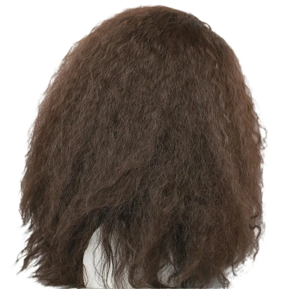 XCOSER Гарри Поттер Хагрид парик крутые коричневые длинные вьющиеся волосы с