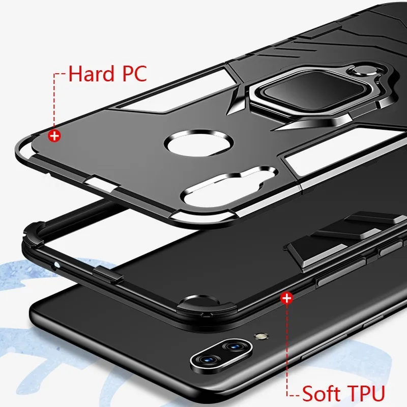 Чехол для Xiaomi Redmi Note 7 автомобильный держатель из поликарбоната + ТПУ
