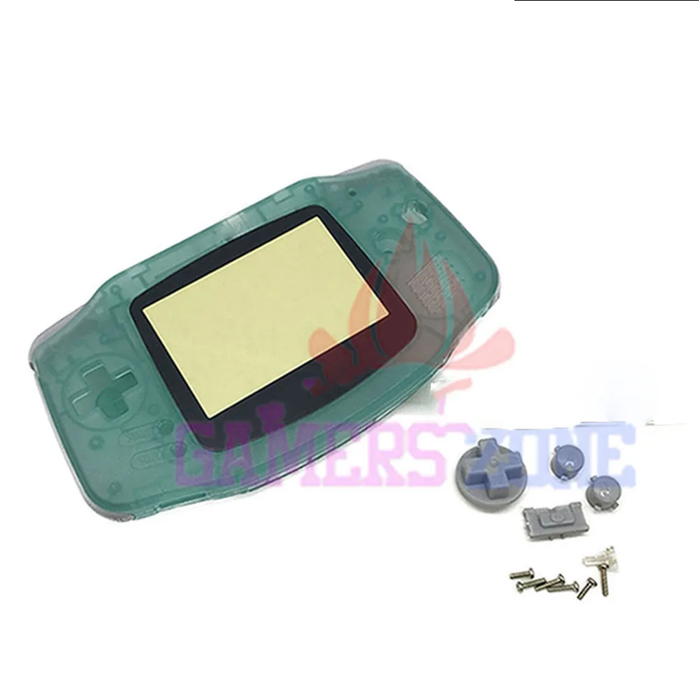 Зеленый и синий для Gameboy Advance светится в темноте пластиковый чехол корпус w экран для GBA светящийся чехол