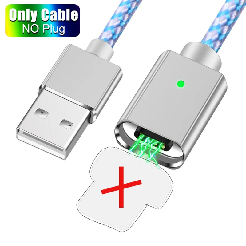 Олаф Магнитный usb type-C кабель для samsung Galaxy S9 S8 кабель передачи данных для быстрой зарядки для huawei mate 20 Pro Xiaomi Mi 8 usb type-C - Цвет: Only Silver Cable