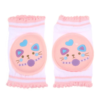 PinkCat 1 пара детских наколенников, хлопковые ремни, поводки для безопасности Ползания, налокотники, Детские наколенники, детская одежда - Цвет: PinkCat