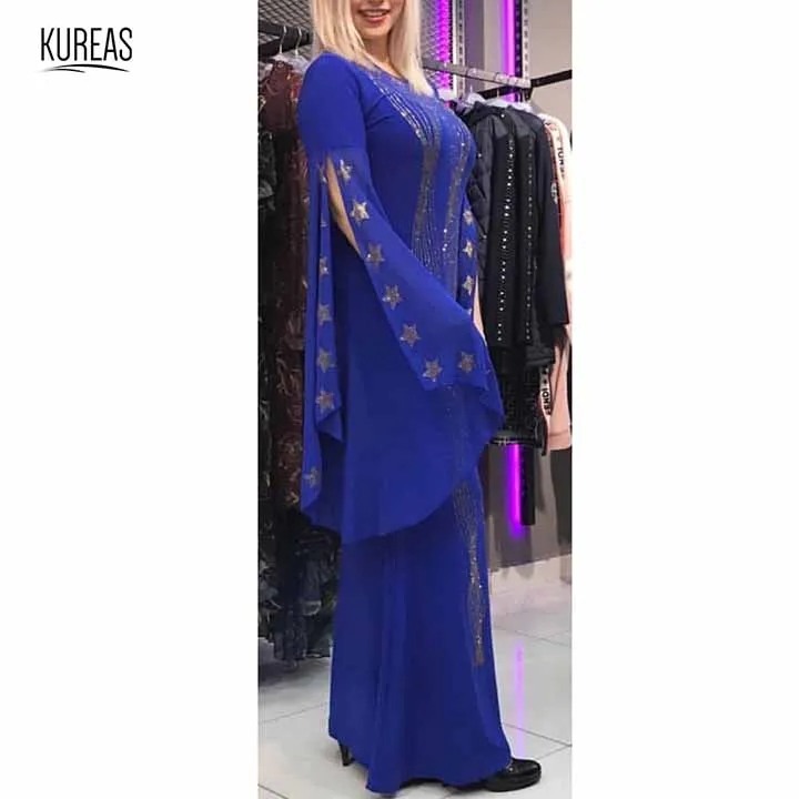 Kureas африканские платья для женщин Дашики алмаз Slim Fit платье русалки элегантное шифоновое вечернее длинное платье