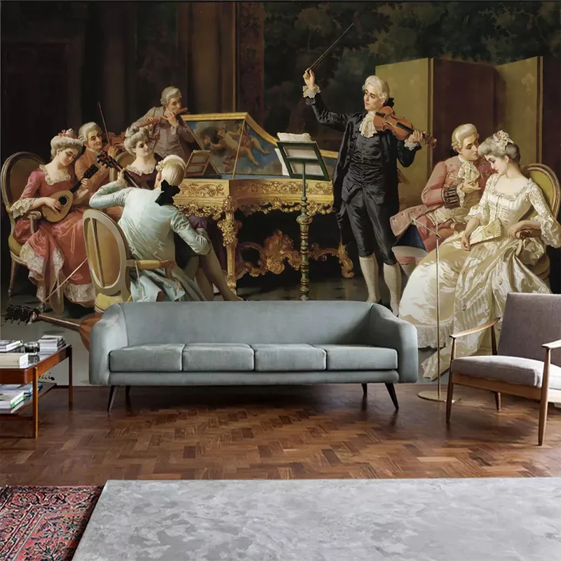 Настенное покрытие любого размера Европейская классическая картина маслом игра
