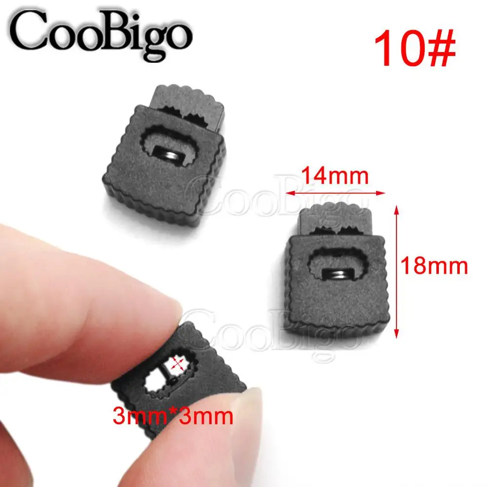 10 10 шт. пластиковый фиксатор шнура, фиксатор, зажим, пряжки для Paracord 550, рюкзак, сумка, спортивная обувь, одежда, веревка, запчасти diy - Цвет: 10
