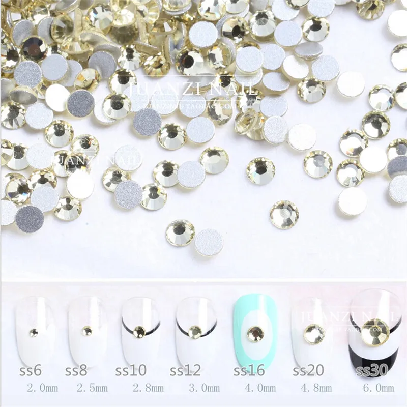 CCBLING Jonquil ss3-ss30 Кристалл Клей на плоской задней части Дизайн ногтей Стразы не горячей фиксации блестящие камни для ногтей, DIY 3d украшения для ногтей