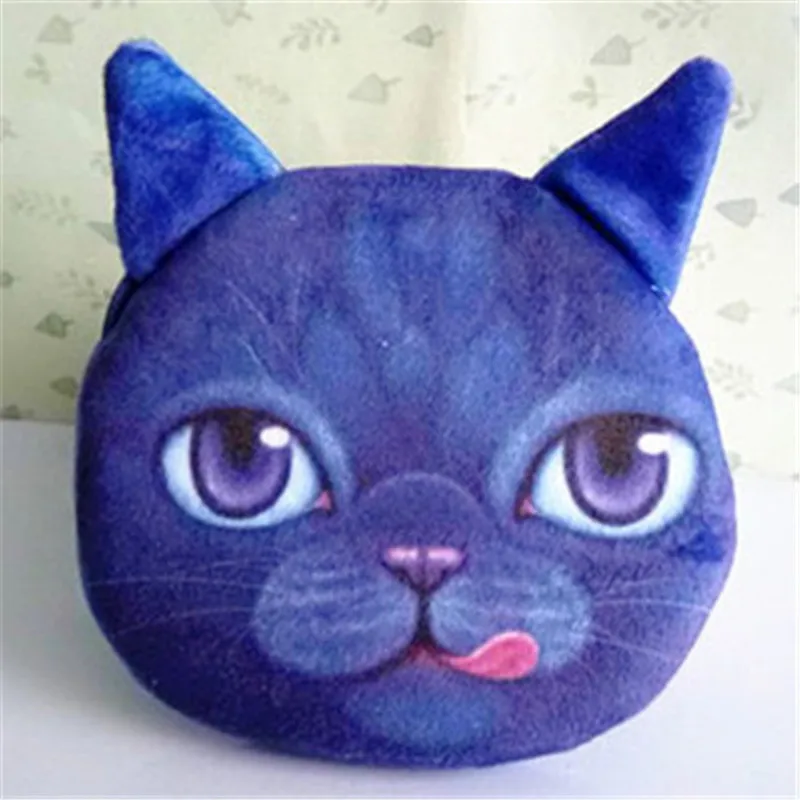 Новейший маленький кошелек для женщин с милыми принтами животных и кошек сменные